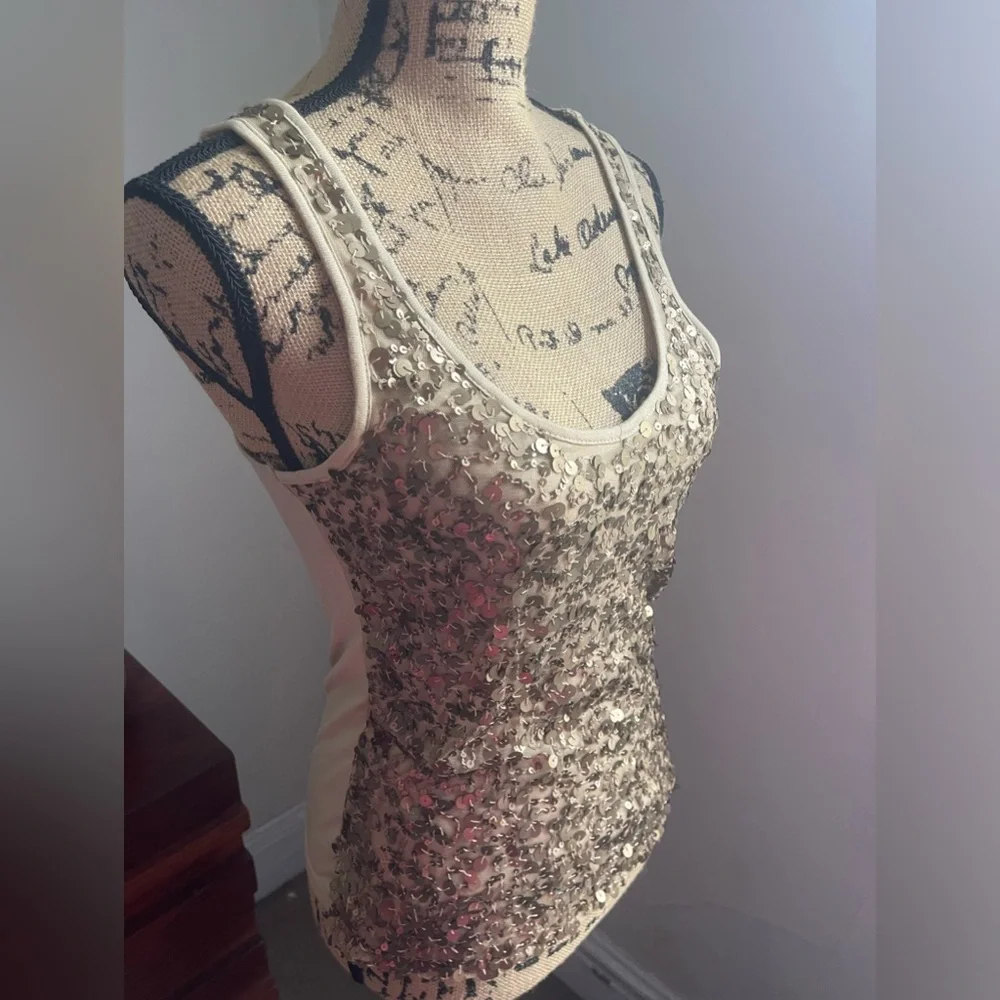 Gold Bedazzled Arden B. Tank Top - Picture 2 of 6